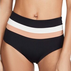 L*Space Black and Cream Bikini Bottom